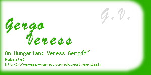 gergo veress business card